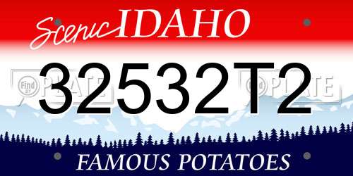 32532T2 Idaho License Plate