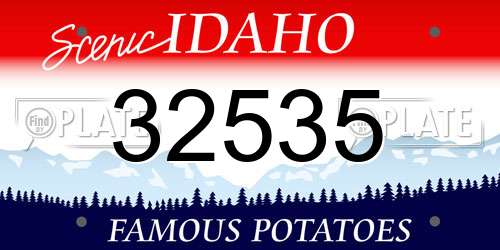 32535 Idaho License Plate