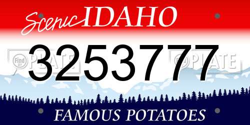 3253777 Idaho License Plate