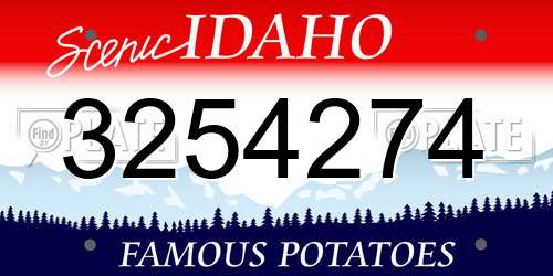 3254274 Idaho License Plate