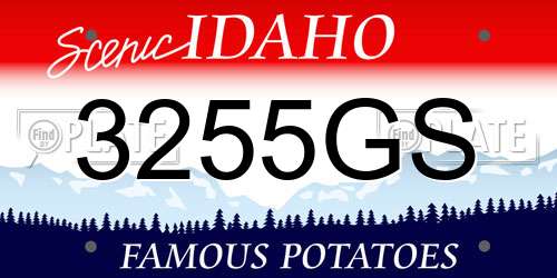 3255GS Idaho License Plate