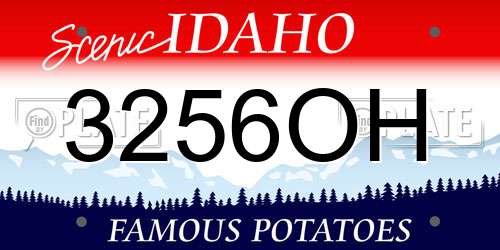 3256OH Idaho License Plate