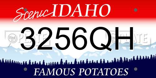 3256QH Idaho License Plate