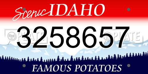 3258657 Idaho License Plate