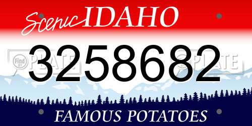 3258682 Idaho License Plate