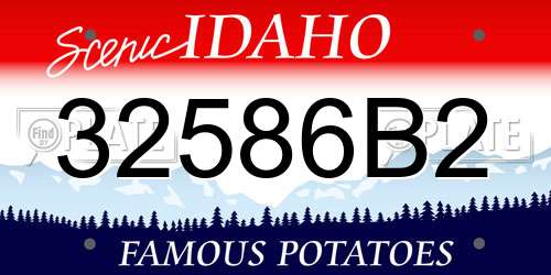 32586B2 Idaho License Plate