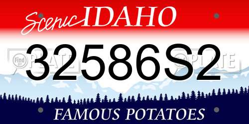 32586S2 Idaho License Plate