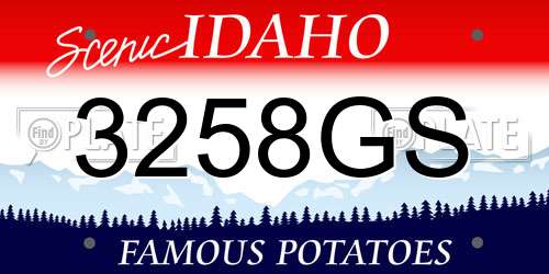 3258GS Idaho License Plate