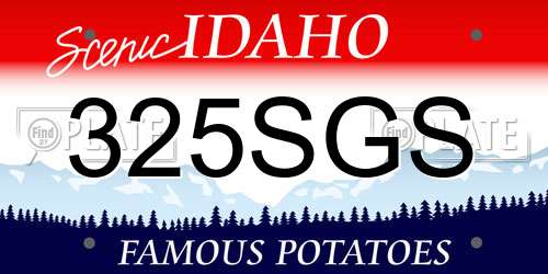 325SGS Idaho License Plate