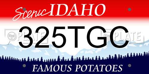 325TGC Idaho License Plate