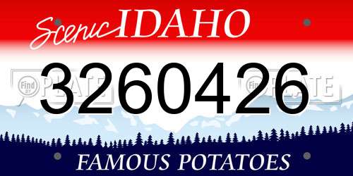3260426 Idaho License Plate