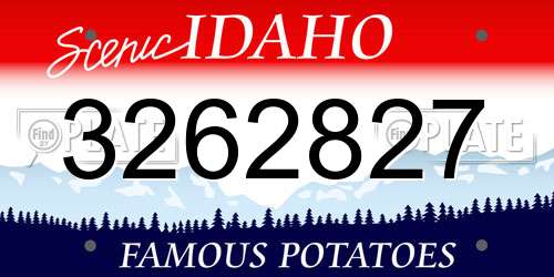 3262827 Idaho License Plate