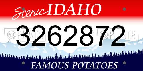 3262872 Idaho License Plate