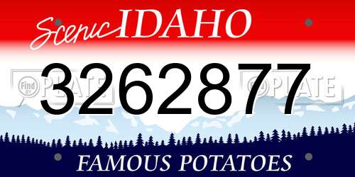 3262877 Idaho License Plate