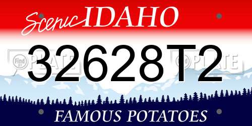 32628T2 Idaho License Plate