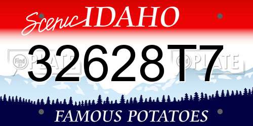 32628T7 Idaho License Plate