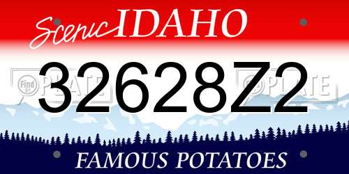 32628Z2 Idaho License Plate
