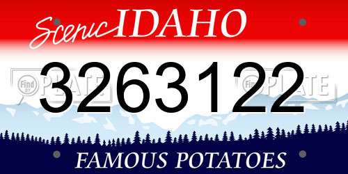 3263122 Idaho License Plate
