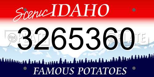 3265360 Idaho License Plate
