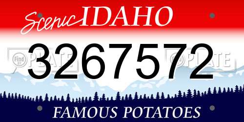 3267572 Idaho License Plate