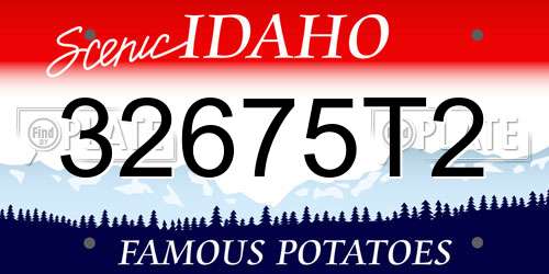 32675T2 Idaho License Plate