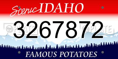 3267872 Idaho License Plate