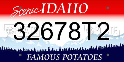 32678T2 Idaho License Plate
