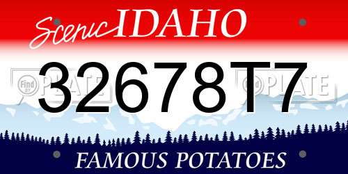 32678T7 Idaho License Plate