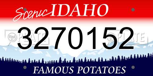 3270152 Idaho License Plate