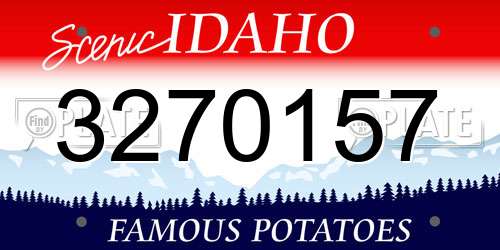 3270157 Idaho License Plate