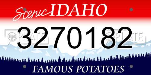 3270182 Idaho License Plate