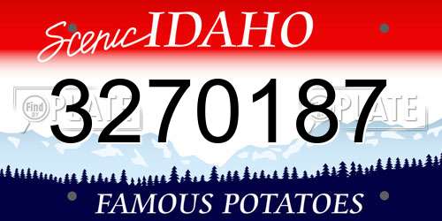 3270187 Idaho License Plate