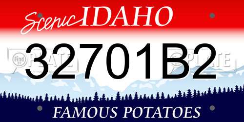 32701B2 Idaho License Plate