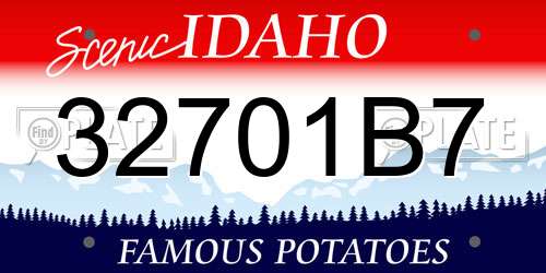 32701B7 Idaho License Plate