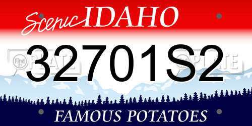 32701S2 Idaho License Plate