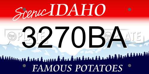3270BA Idaho License Plate