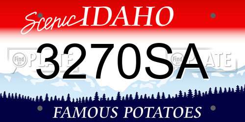 3270SA Idaho License Plate
