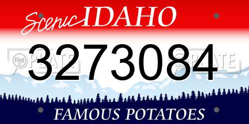 3273084 Idaho License Plate
