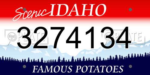 3274134 Idaho License Plate