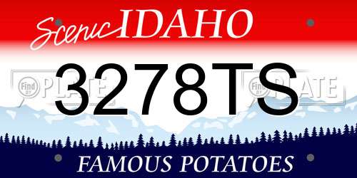 3278TS Idaho License Plate