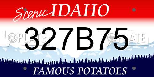 327B75 Idaho License Plate