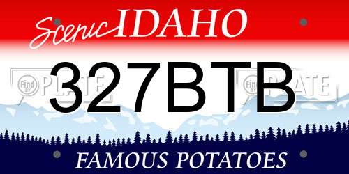 327BTB Idaho License Plate