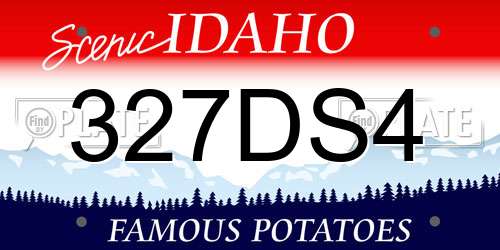327DS4 Idaho License Plate