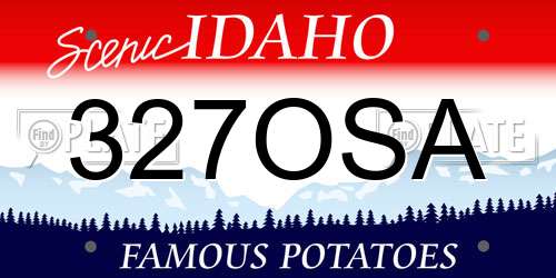327OSA Idaho License Plate