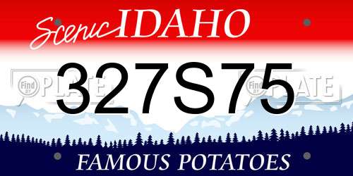 327S75 Idaho License Plate