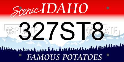 327ST8 Idaho License Plate