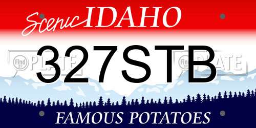327STB Idaho License Plate