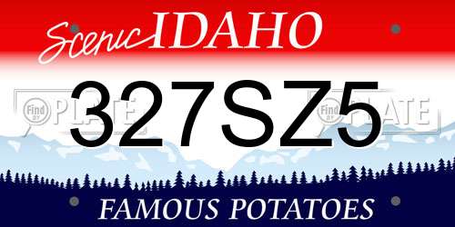 327SZ5 Idaho License Plate