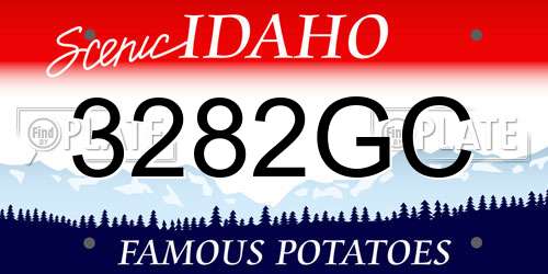 3282GC Idaho License Plate