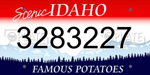 3283227 Idaho License Plate